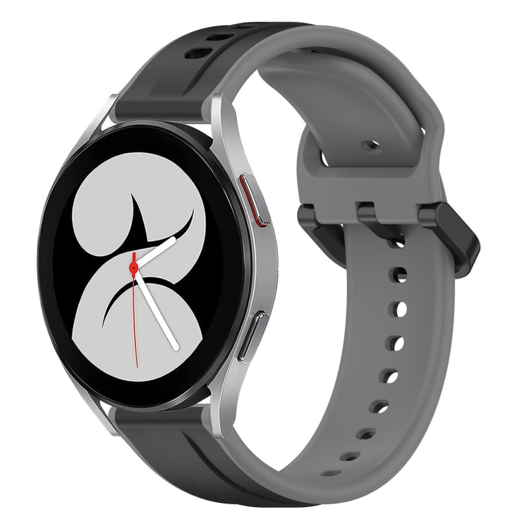 For Samsung Galaxy Watch 4 40mm 20mm Convex Loop Two-Color Silicone Watch Band