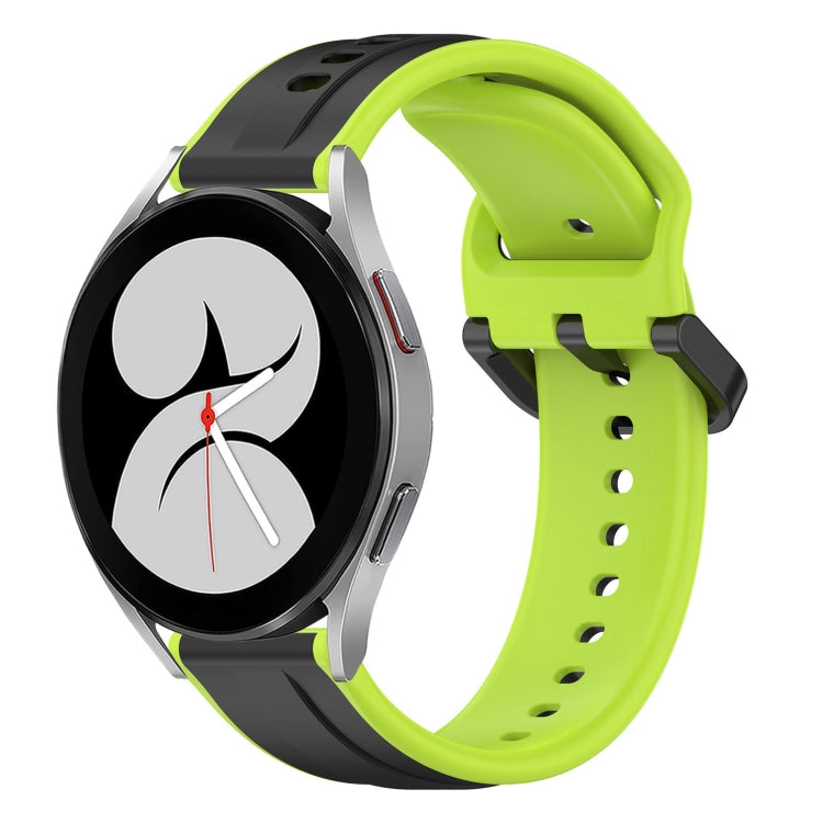 For Samsung Galaxy Watch 4 40mm 20mm Convex Loop Two-Color Silicone Watch Band