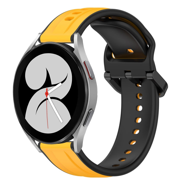 For Samsung Galaxy Watch 4 40mm 20mm Convex Loop Two-Color Silicone Watch Band