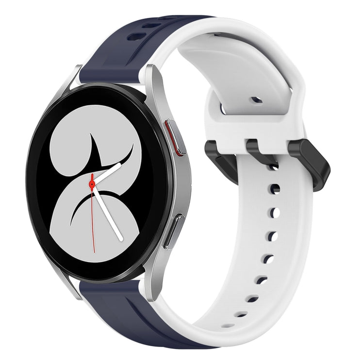 For Samsung Galaxy Watch 4 40mm 20mm Convex Loop Two-Color Silicone Watch Band