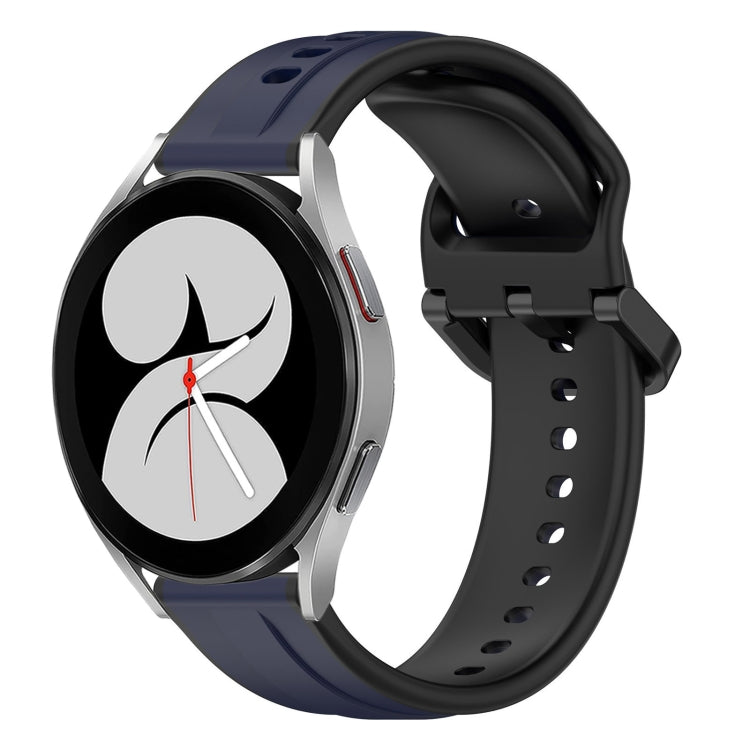 For Samsung Galaxy Watch 4 40mm 20mm Convex Loop Two-Color Silicone Watch Band