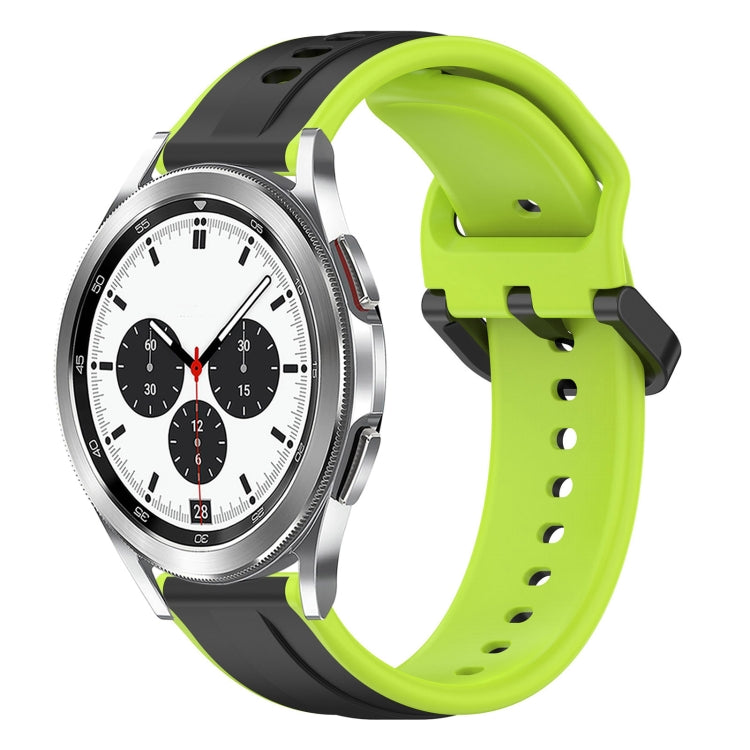For Samsung  Galaxy Watch 4 Classic 42mm 20mm Convex Loop Two-Color Silicone Watch Band