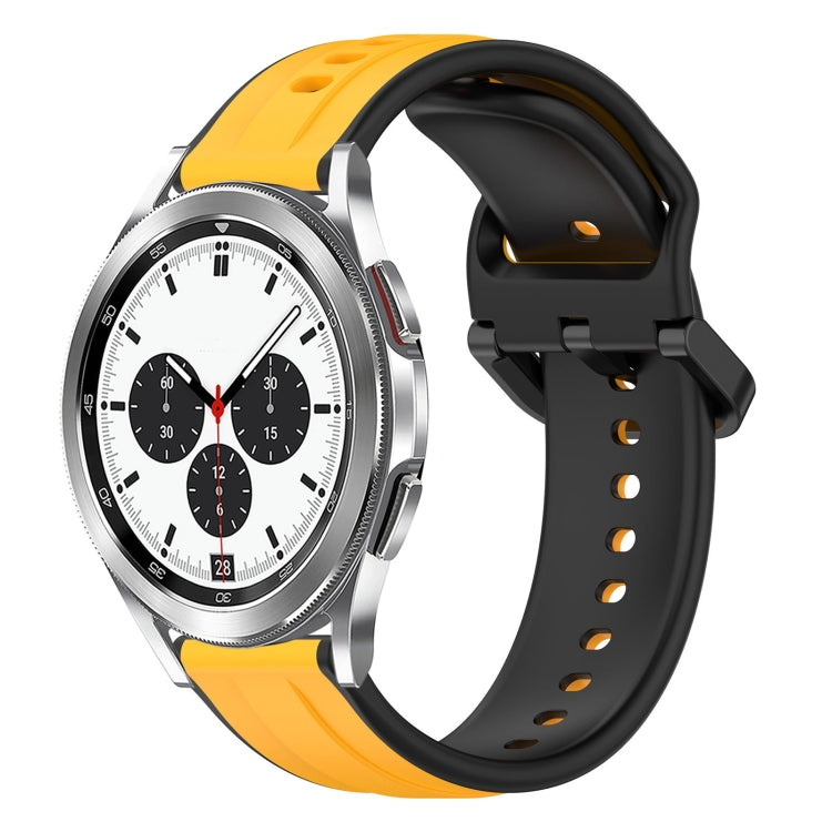 For Samsung  Galaxy Watch 4 Classic 42mm 20mm Convex Loop Two-Color Silicone Watch Band