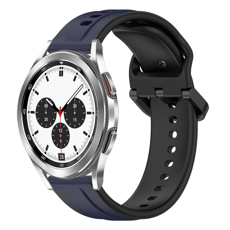 For Samsung  Galaxy Watch 4 Classic 42mm 20mm Convex Loop Two-Color Silicone Watch Band