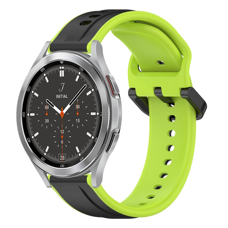 For Samsung  Galaxy Watch 4 Classic 46mm 20mm Convex Loop Two-Color Silicone Watch Band