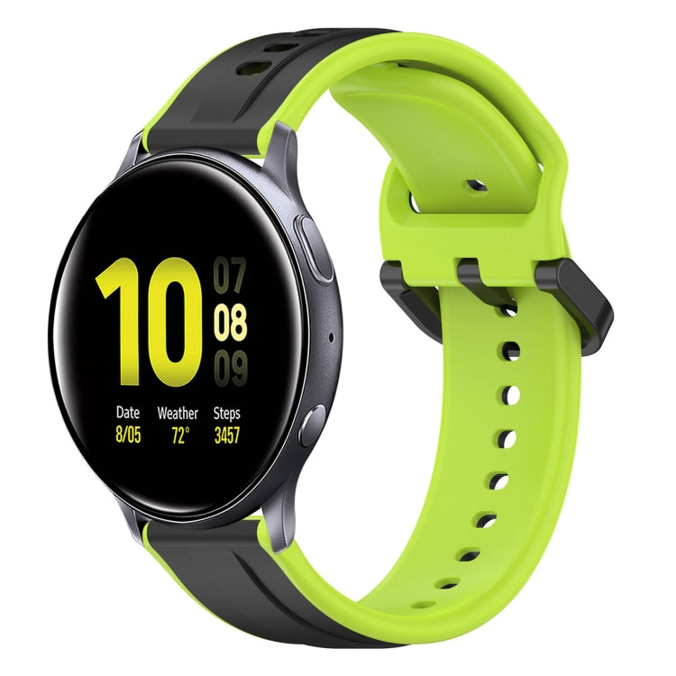 For Samsung Galaxy Watch Active 2 40mm 20mm Convex Loop Two-Color Silicone Watch Band