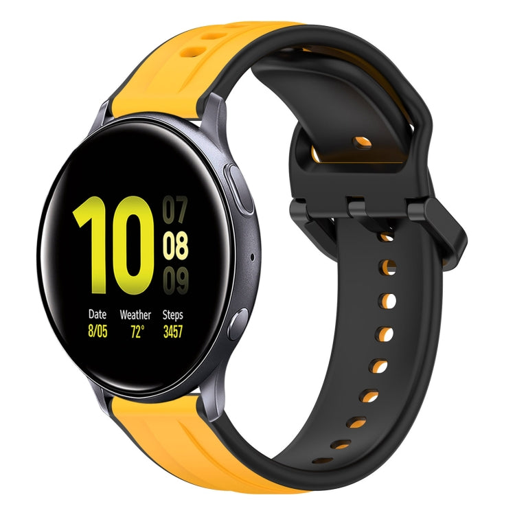 For Samsung Galaxy Watch Active 2 40mm 20mm Convex Loop Two-Color Silicone Watch Band