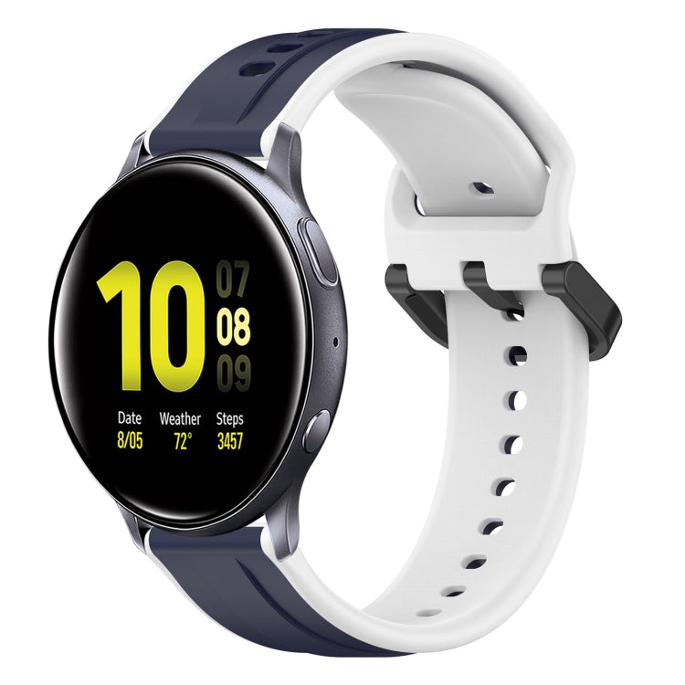 For Samsung Galaxy Watch Active 2 40mm 20mm Convex Loop Two-Color Silicone Watch Band
