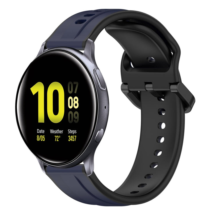 For Samsung Galaxy Watch Active 2 40mm 20mm Convex Loop Two-Color Silicone Watch Band