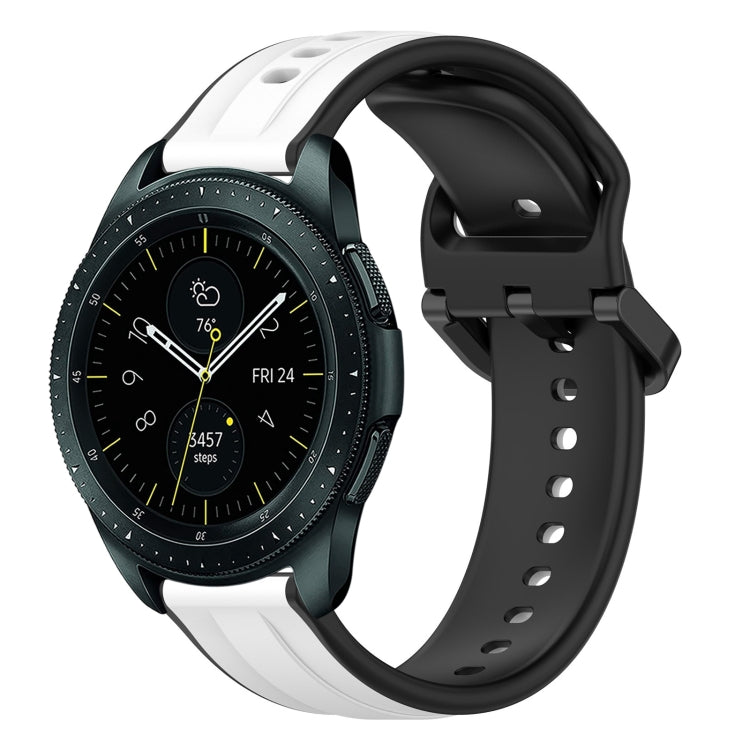 For Samsung Galaxy Watch 42mm 20mm Convex Loop Two-Color Silicone Watch Band