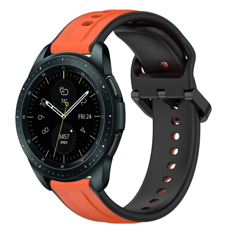 For Samsung Galaxy Watch 42mm 20mm Convex Loop Two-Color Silicone Watch Band