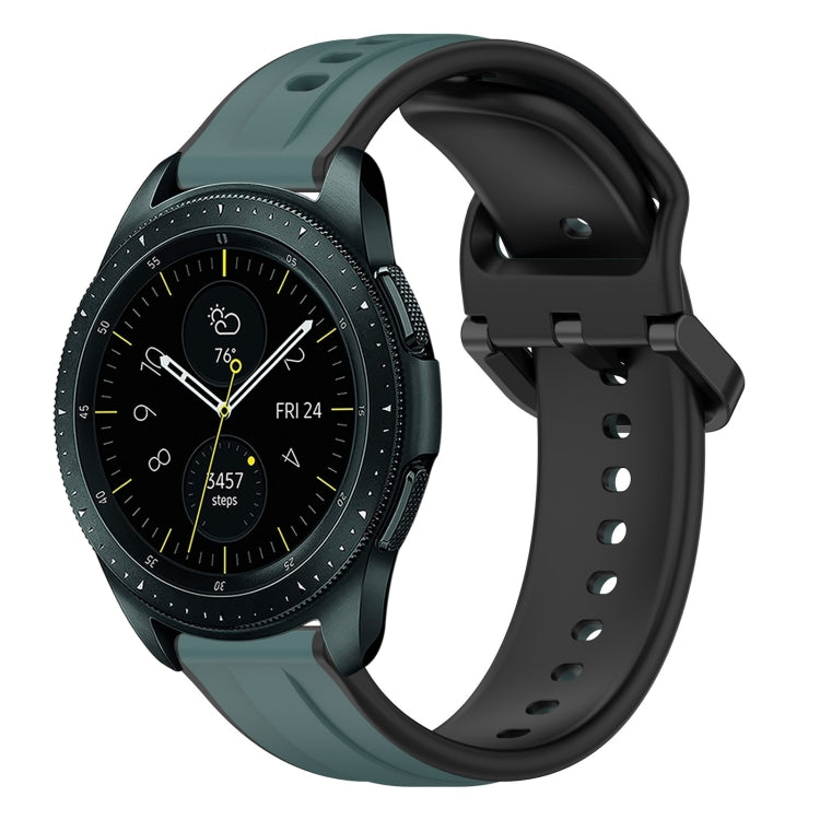 For Samsung Galaxy Watch 42mm 20mm Convex Loop Two-Color Silicone Watch Band