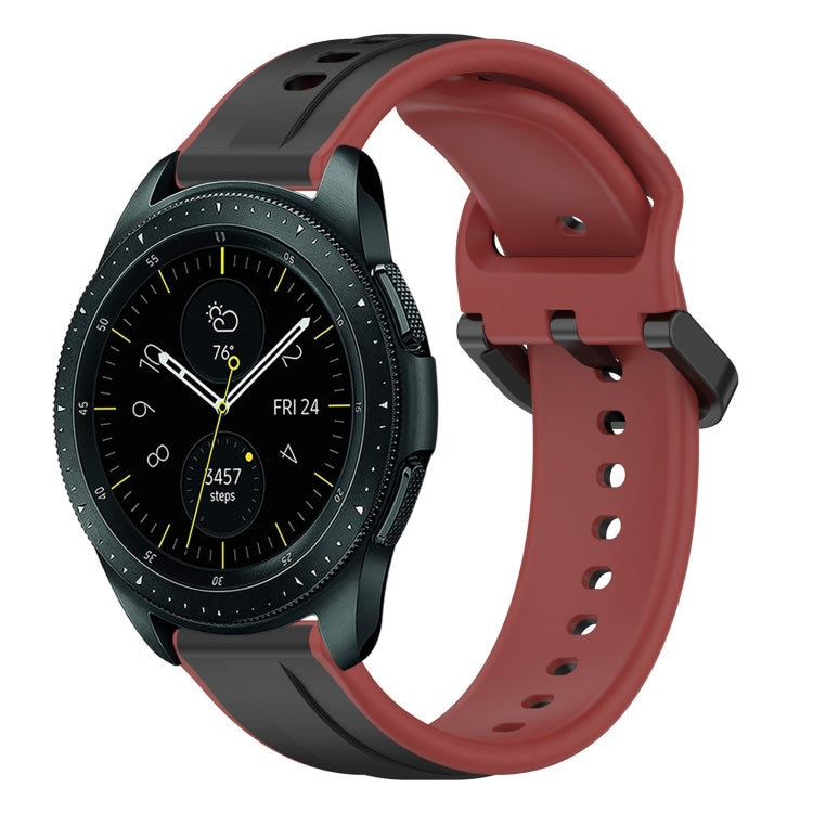 For Samsung Galaxy Watch 42mm 20mm Convex Loop Two-Color Silicone Watch Band