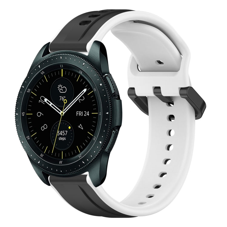 For Samsung Galaxy Watch 42mm 20mm Convex Loop Two-Color Silicone Watch Band