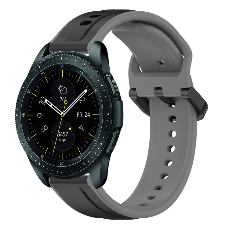 For Samsung Galaxy Watch 42mm 20mm Convex Loop Two-Color Silicone Watch Band