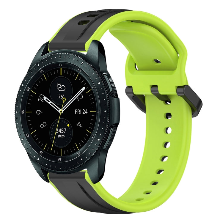 For Samsung Galaxy Watch 42mm 20mm Convex Loop Two-Color Silicone Watch Band