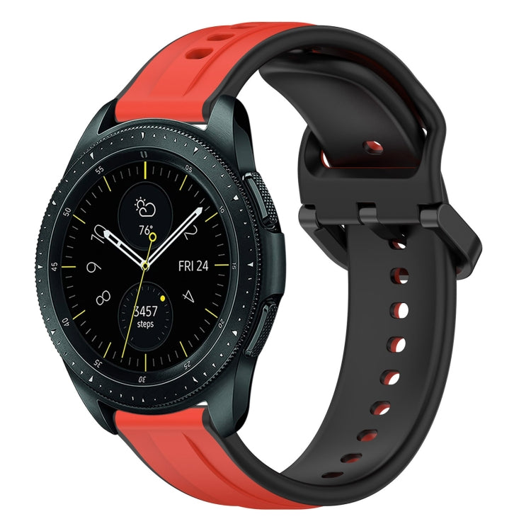 For Samsung Galaxy Watch 42mm 20mm Convex Loop Two-Color Silicone Watch Band