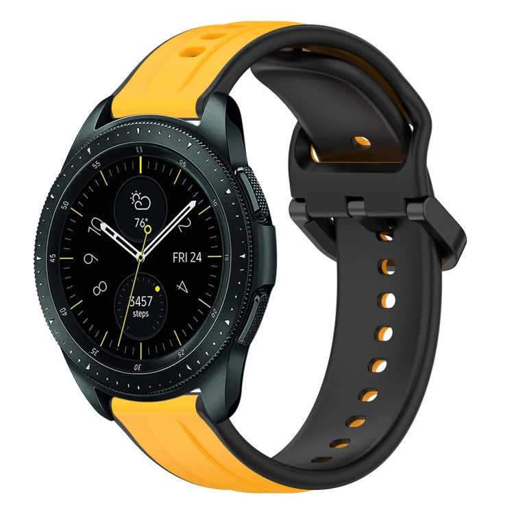 For Samsung Galaxy Watch 42mm 20mm Convex Loop Two-Color Silicone Watch Band