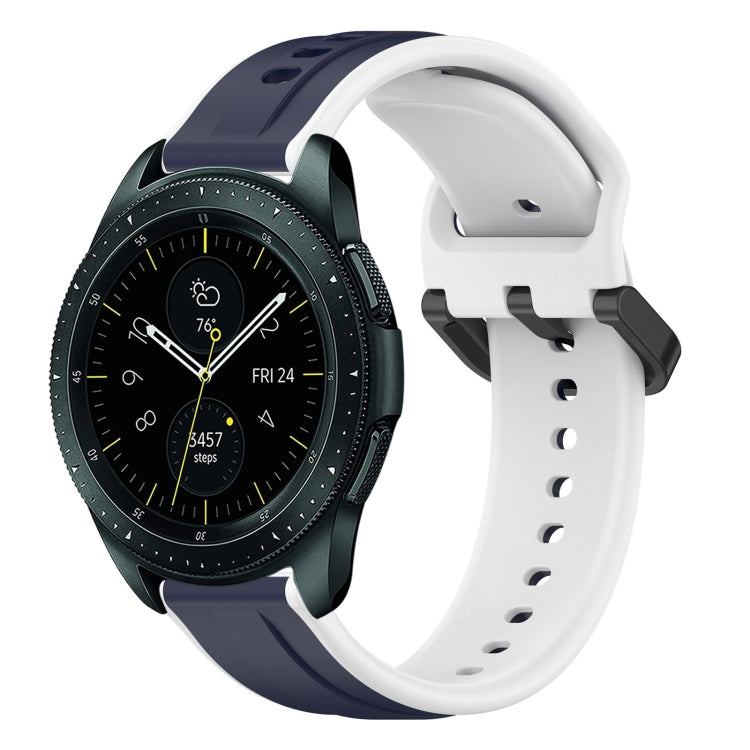 For Samsung Galaxy Watch 42mm 20mm Convex Loop Two-Color Silicone Watch Band