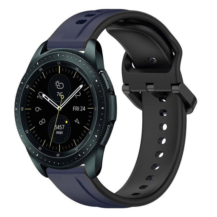 For Samsung Galaxy Watch 42mm 20mm Convex Loop Two-Color Silicone Watch Band