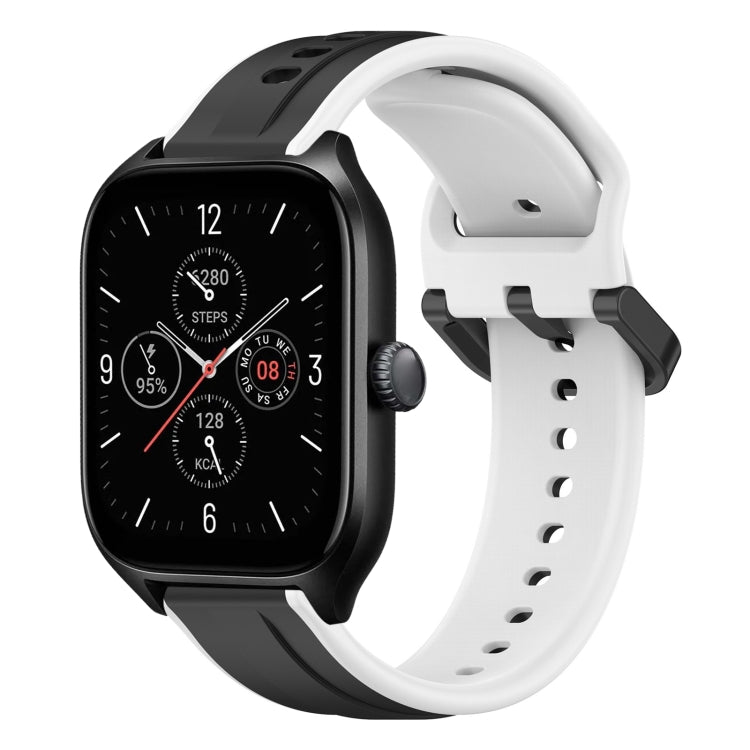 For Amazfit GTS 4 20mm Convex Loop Two-Color Silicone Watch Band