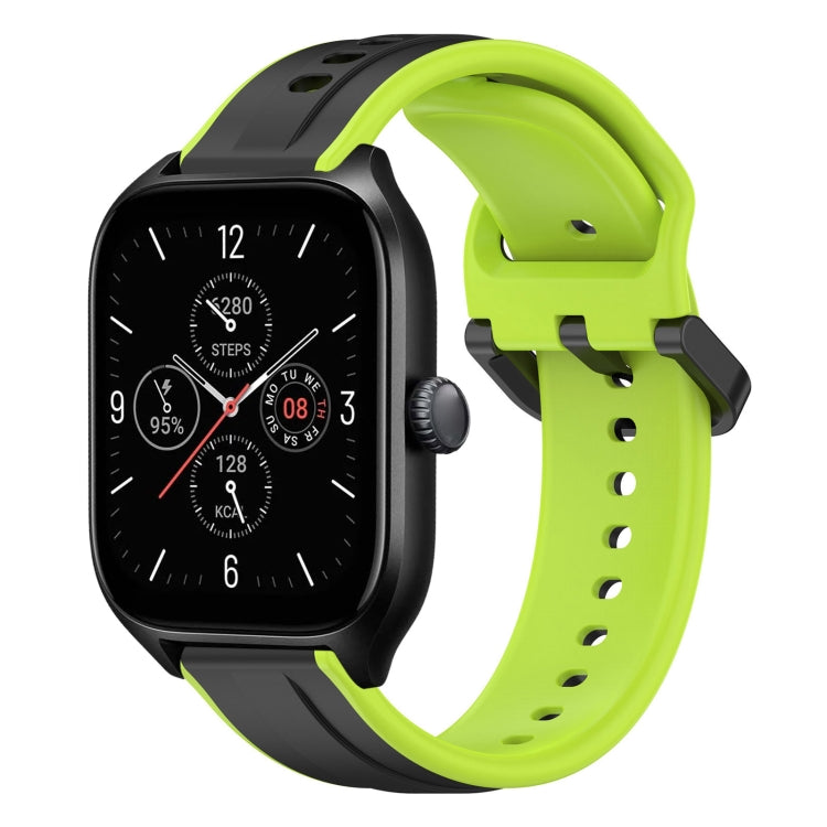 For Amazfit GTS 4 20mm Convex Loop Two-Color Silicone Watch Band