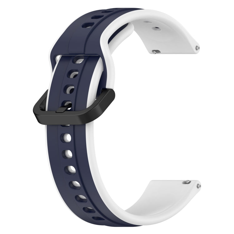 For Amazfit GTS 2 20mm Convex Loop Two-Color Silicone Watch Band