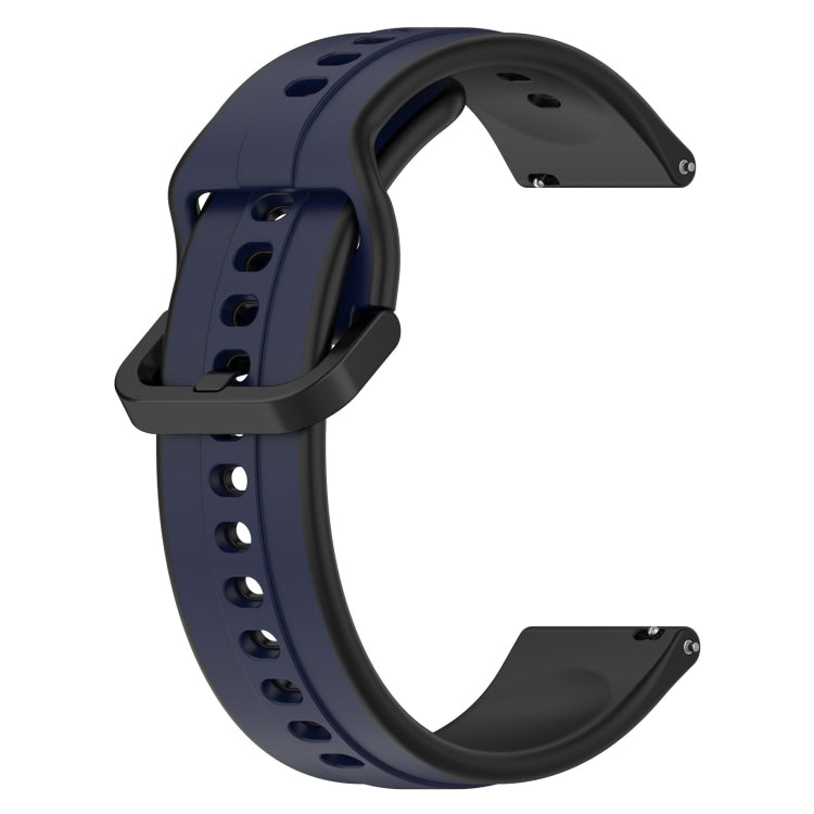 For Amazfit GTS 2 20mm Convex Loop Two-Color Silicone Watch Band