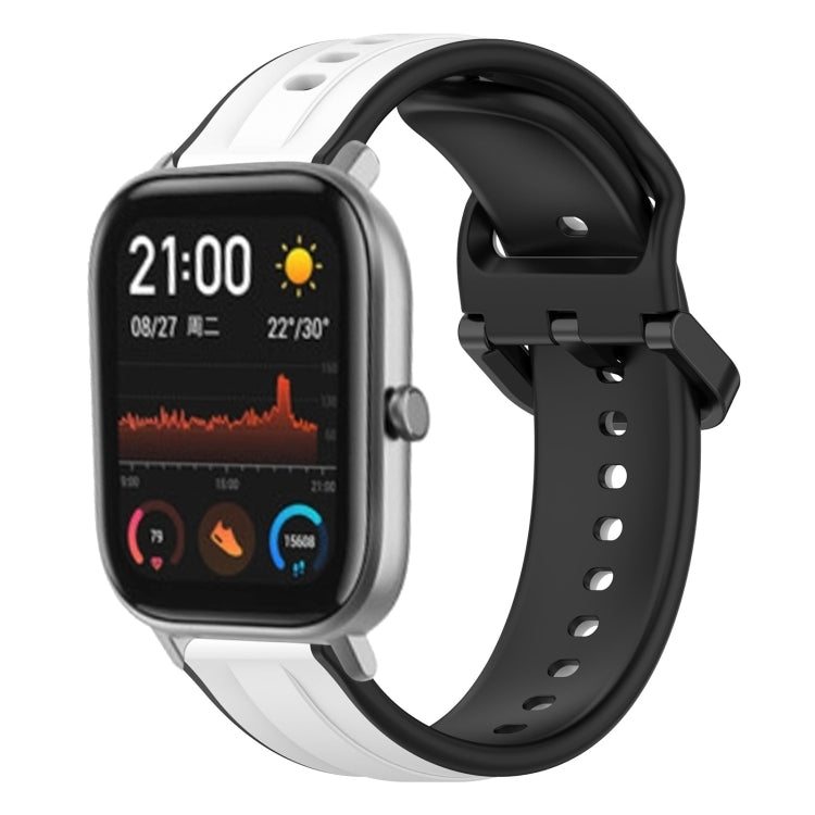 For Amazfit GTS 20mm Convex Loop Two-Color Silicone Watch Band