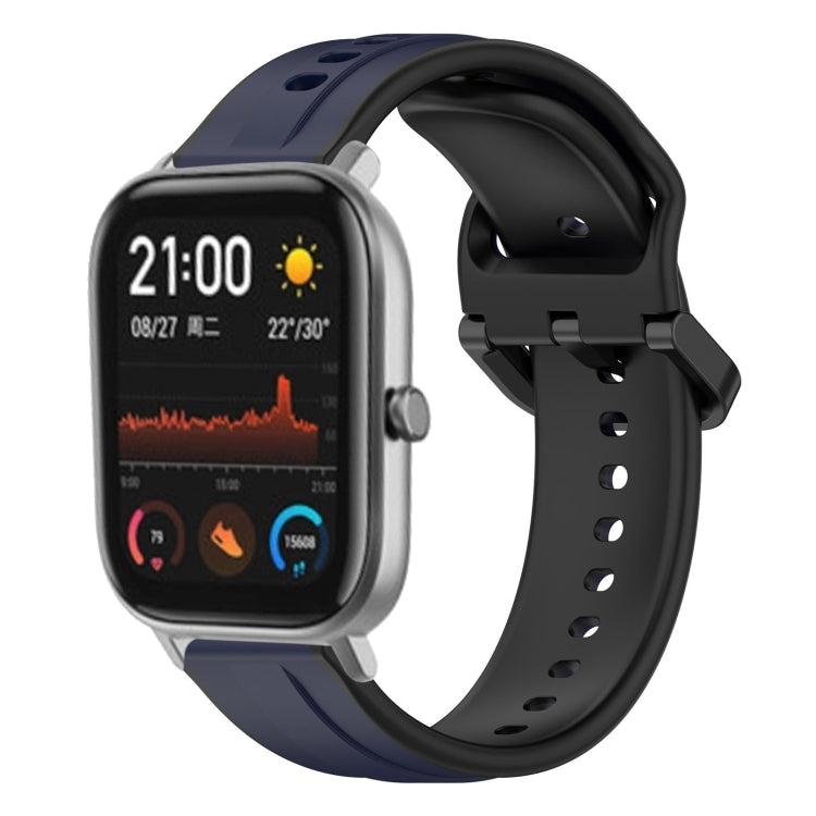 For Amazfit GTS 20mm Convex Loop Two-Color Silicone Watch Band