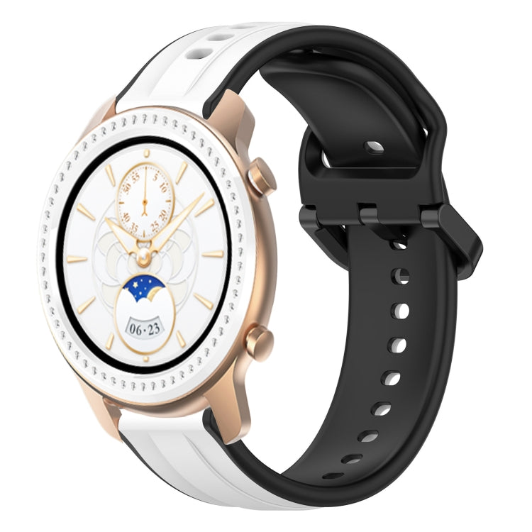 For Amazfit GTR 42MM 20mm Convex Loop Two-Color Silicone Watch Band