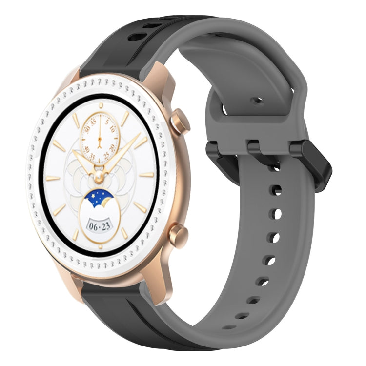 For Amazfit GTR 42MM 20mm Convex Loop Two-Color Silicone Watch Band