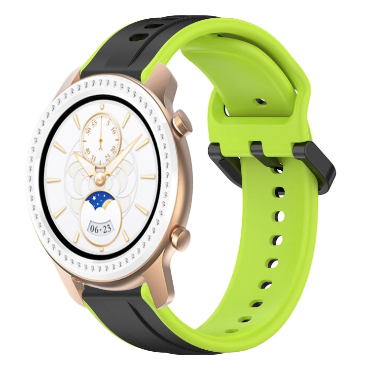 For Amazfit GTR 42MM 20mm Convex Loop Two-Color Silicone Watch Band