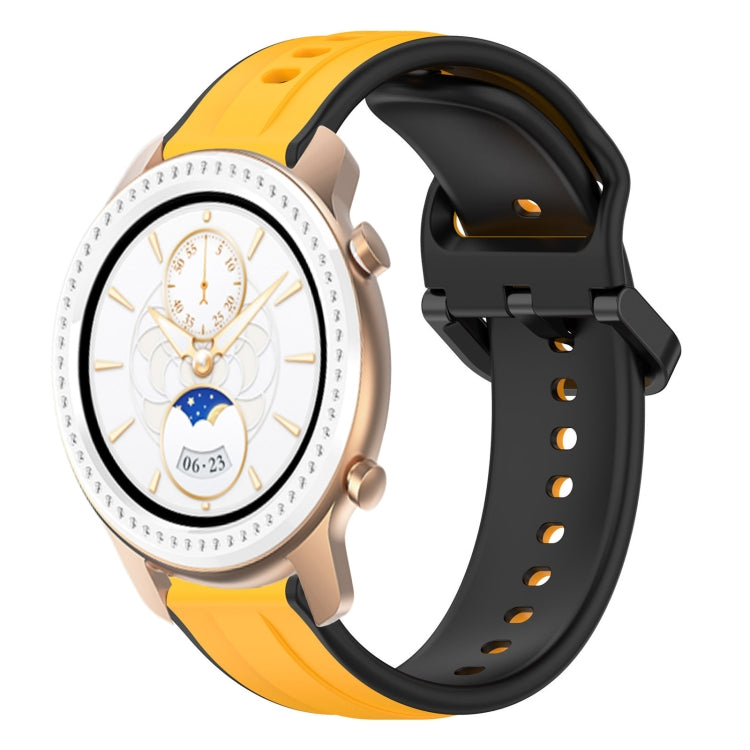 For Amazfit GTR 42MM 20mm Convex Loop Two-Color Silicone Watch Band