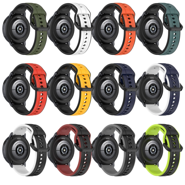 For Amazfit GTS 4 Mini 20mm Convex Loop Two-Color Silicone Watch Band