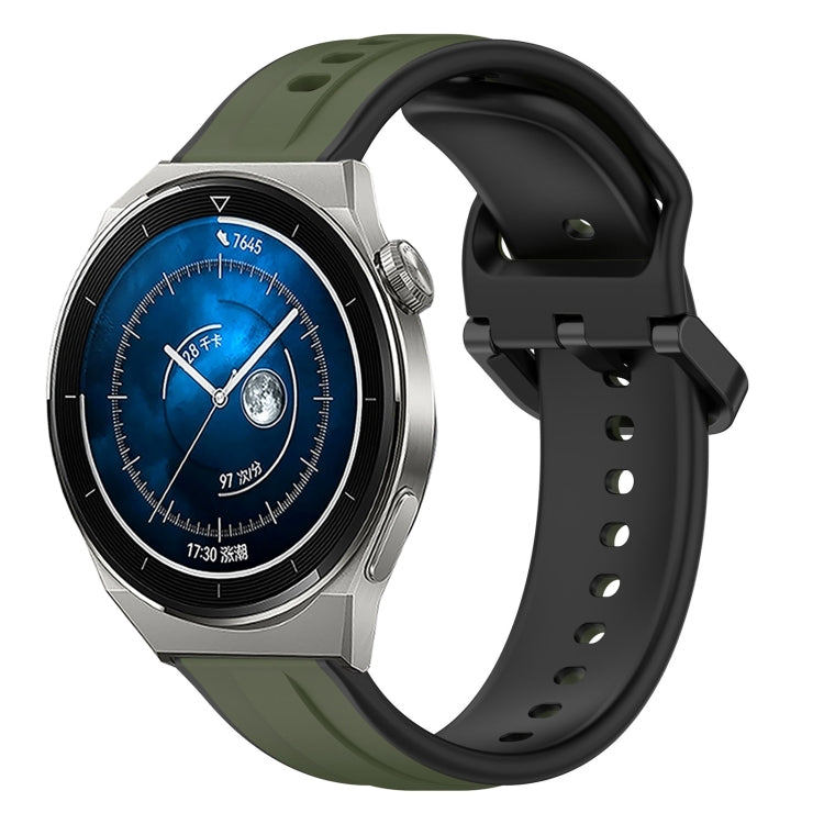 For Huawei Watch GT3 Pro 43mm 20mm Convex Loop Two-Color Silicone Watch Band