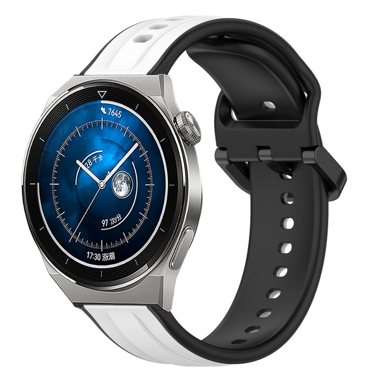 For Huawei Watch GT3 Pro 43mm 20mm Convex Loop Two-Color Silicone Watch Band