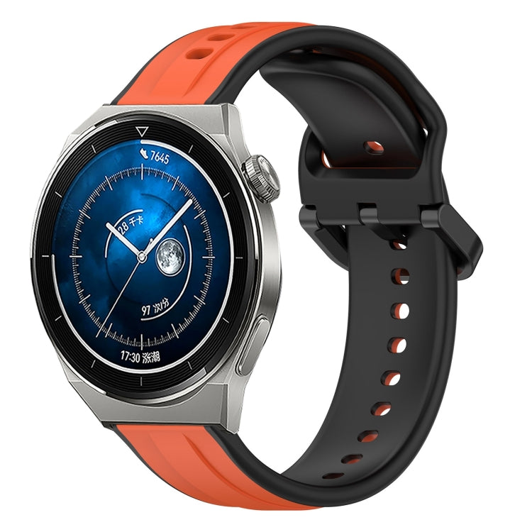 For Huawei Watch GT3 Pro 43mm 20mm Convex Loop Two-Color Silicone Watch Band