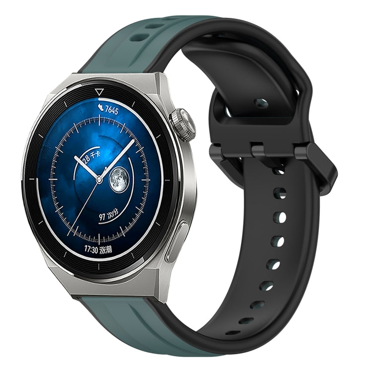For Huawei Watch GT3 Pro 43mm 20mm Convex Loop Two-Color Silicone Watch Band