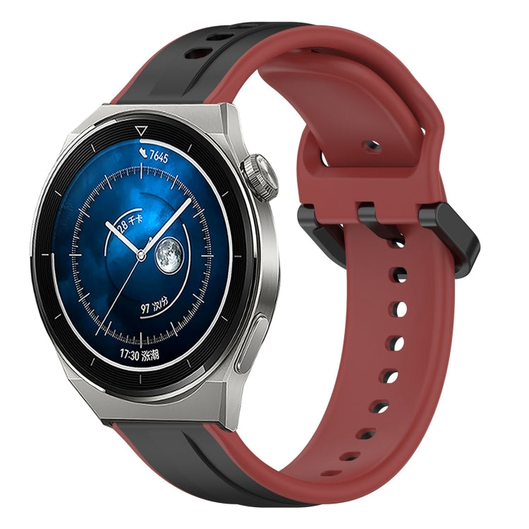 For Huawei Watch GT3 Pro 43mm 20mm Convex Loop Two-Color Silicone Watch Band