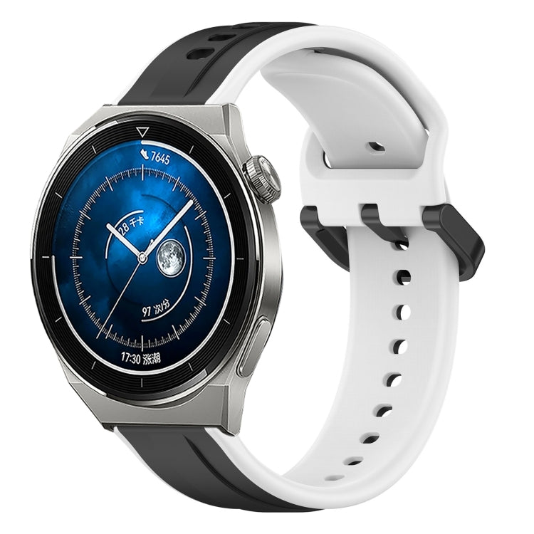 For Huawei Watch GT3 Pro 43mm 20mm Convex Loop Two-Color Silicone Watch Band
