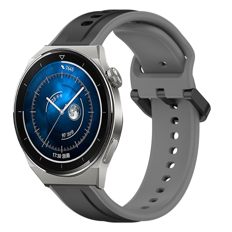 For Huawei Watch GT3 Pro 43mm 20mm Convex Loop Two-Color Silicone Watch Band