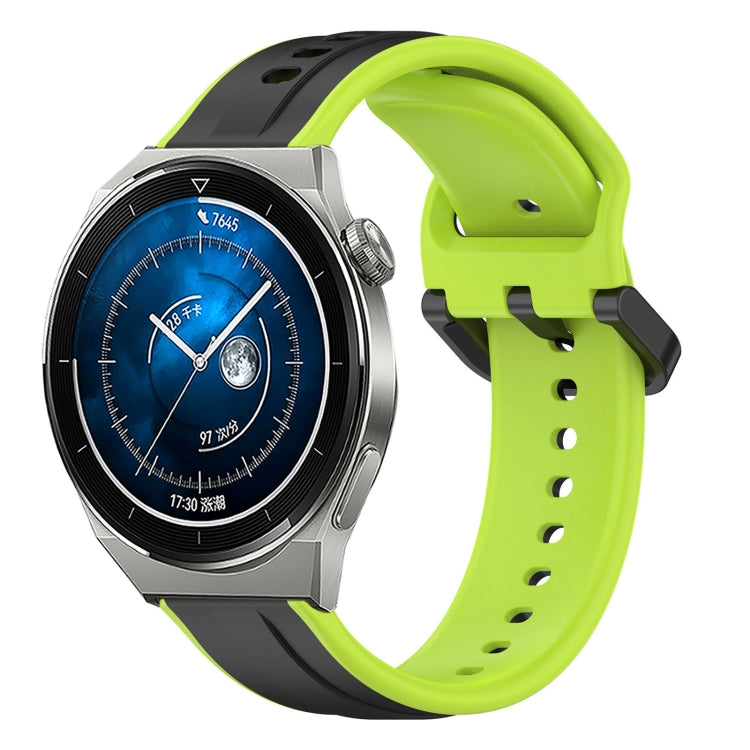 For Huawei Watch GT3 Pro 43mm 20mm Convex Loop Two-Color Silicone Watch Band