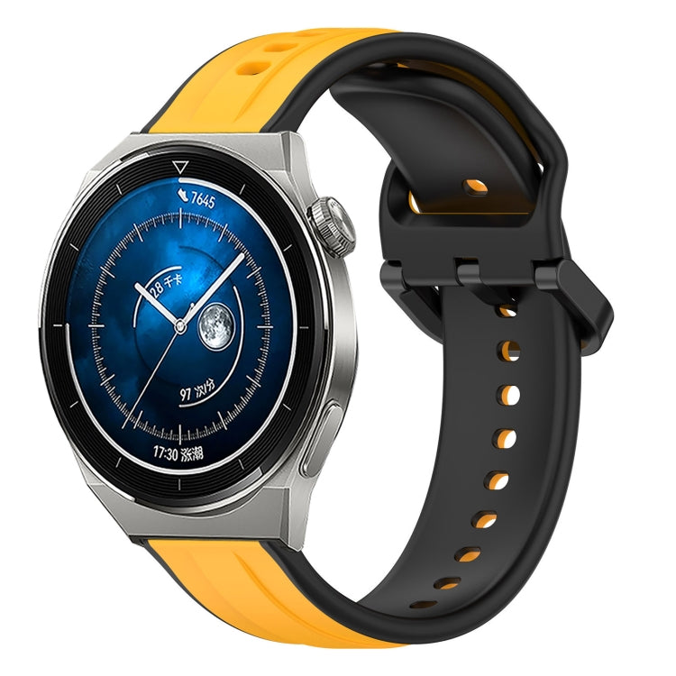 For Huawei Watch GT3 Pro 43mm 20mm Convex Loop Two-Color Silicone Watch Band