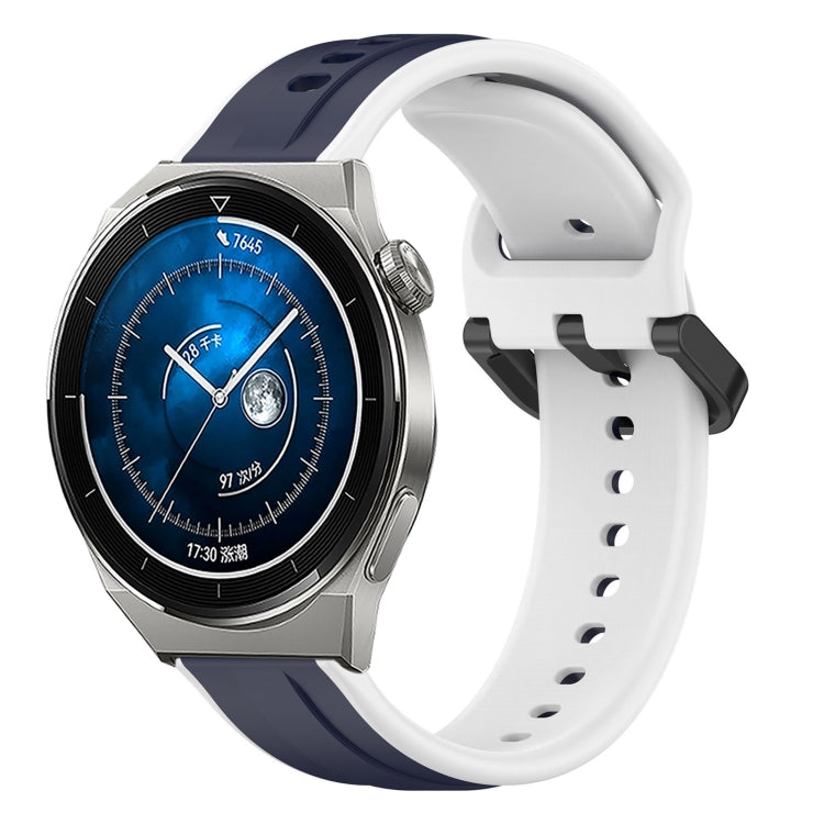 For Huawei Watch GT3 Pro 43mm 20mm Convex Loop Two-Color Silicone Watch Band
