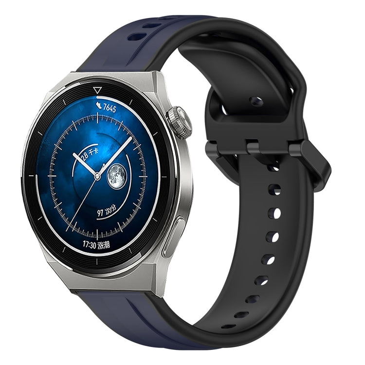 For Huawei Watch GT3 Pro 43mm 20mm Convex Loop Two-Color Silicone Watch Band