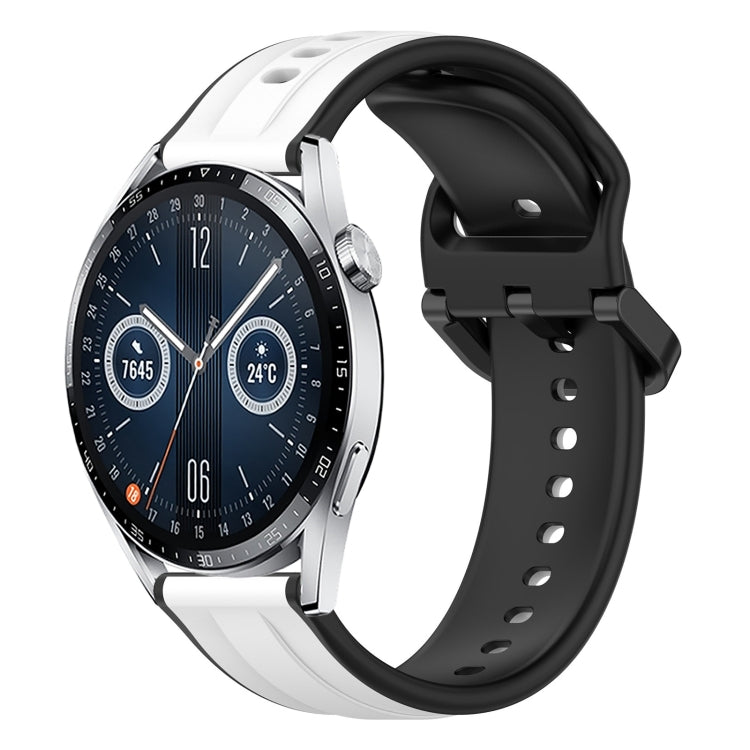 For Huawei Watch GT3 42mm 20mm Convex Loop Two-Color Silicone Watch Band