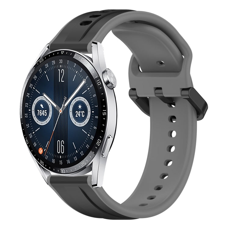For Huawei Watch GT3 42mm 20mm Convex Loop Two-Color Silicone Watch Band