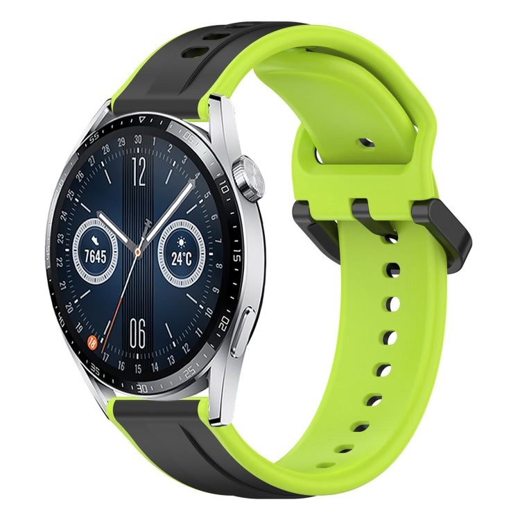 For Huawei Watch GT3 42mm 20mm Convex Loop Two-Color Silicone Watch Band