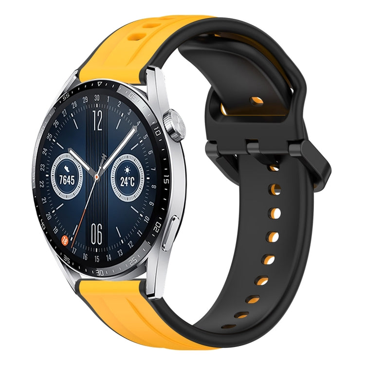 For Huawei Watch GT3 42mm 20mm Convex Loop Two-Color Silicone Watch Band